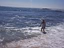 Playing on the beach
