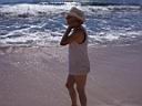 Playing on the beach